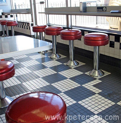 Upholstered Seat Lunch Counter Stools Installation