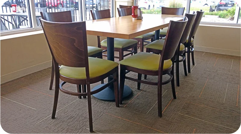 Maple Butcherblock Restaurant Table Installation