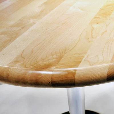 Maple Plank Restaurant Table A5 Bullnose Edge Detail