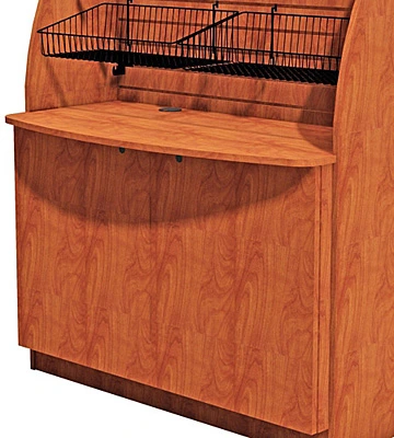 Micro Market Storage Cabinet Base Merchandiser Detail, Low Arch Sided, Free Standing Style