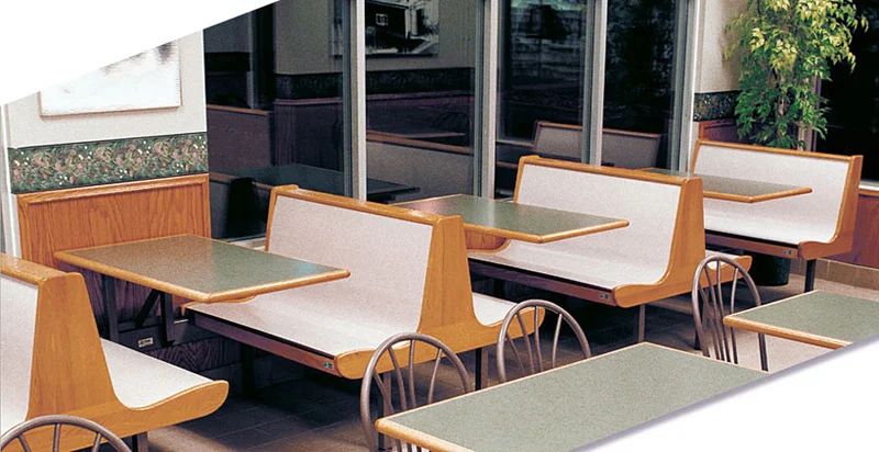 Economy Laminated Plastic Contoured Restaurant Booths