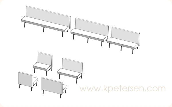 Single Wall Benches And Banquettes Are Available