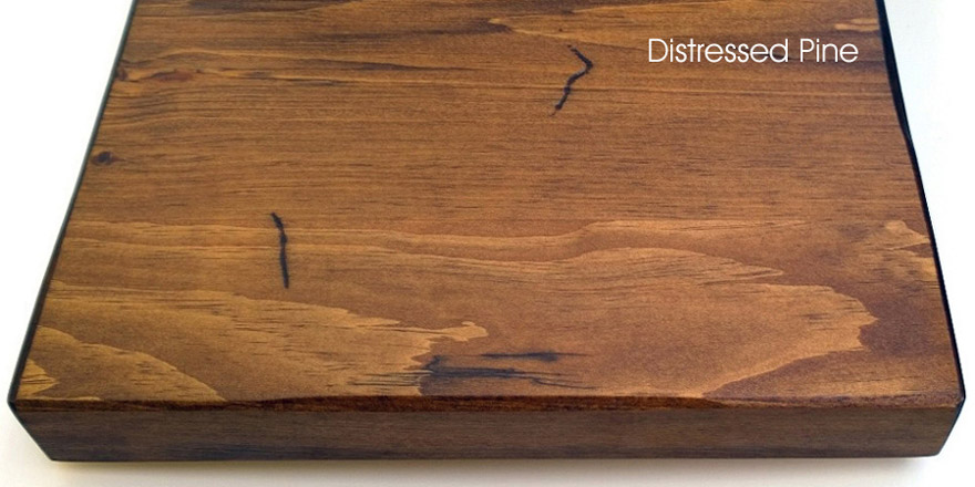 Mixed Plank Distressed Pine Quick Ship Restaurant Table Detail