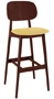 Modern Upholstered Bar Stool Front View