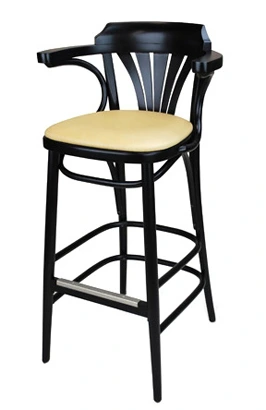 New York Cafe Bar Stool Upholstered Side View