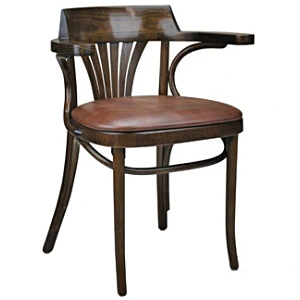 Upholstered New York Cafe Bentwood Armchair Side View