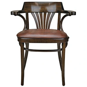 Upholstered New York Cafe Bentwood Armchair Front View