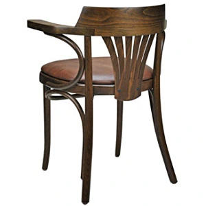 Upholstered New York Cafe Bentwood Armchair Rear View