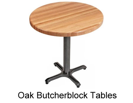 Oak Butcherblock Restaurant Tables