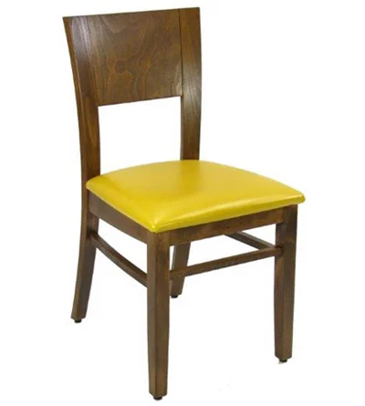 Contemporary Wood Restaurant Chair with Optional Upholstered Seat