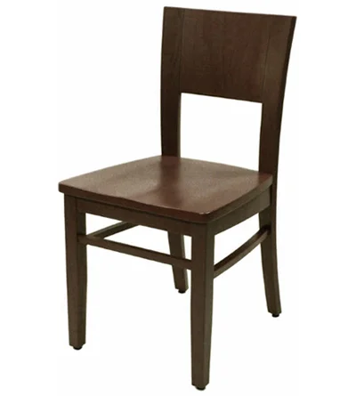 Contemporary Wood Restaurant Chair with Standard Wood Seat