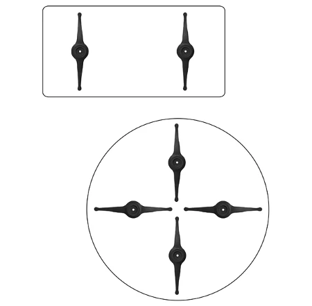 Ornate Cast Iron End Table Base Drawing