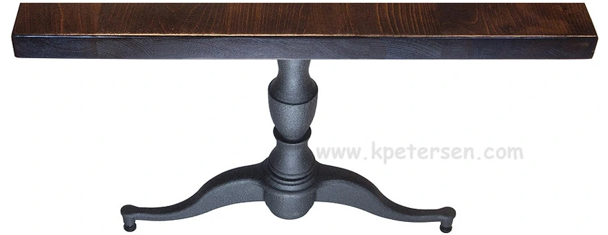 Ornate Cast Iron End Table Base Table End View