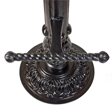 Ornate Cast Iron Round Bottom Pub Stool Footrest Detail View 1