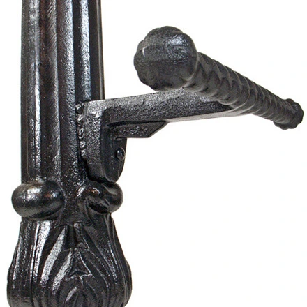 Ornate Cast Iron Round Bottom Pub Stool Footrest Detail View 2