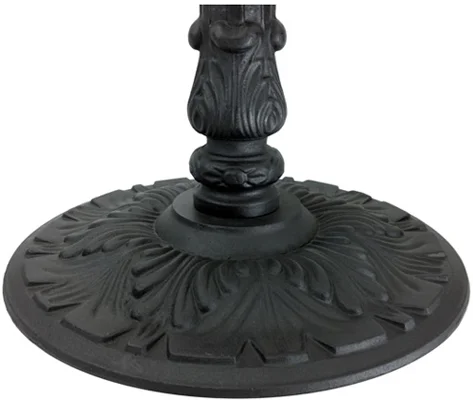 Victorian Style Large Round Cast Iron Antique Reproduction Table Base Matte Finish Detail