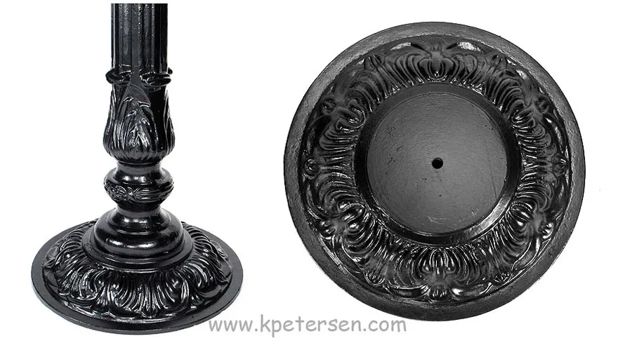 Victorian Style Antique Reproduction Small Round Ornate Cast Iron Table Base Component Details