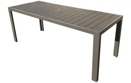 Outdoor Aluminum Faux Wood Table 30 X 76