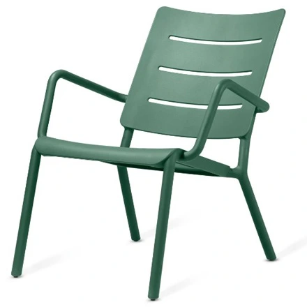 Outdoor Polypropylene Stacking Lounge Chair Front View