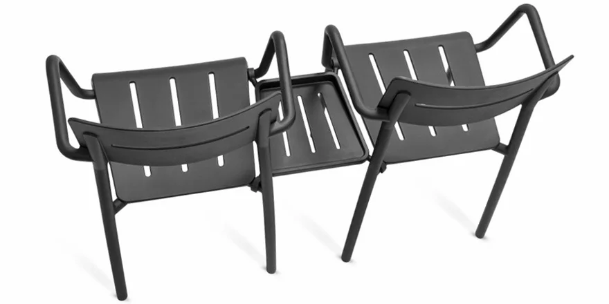 Outdoor Polypropylene Armchair Connector Table Option