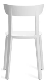 Outdoor Polypropylene Restaurant Chair White Rear View