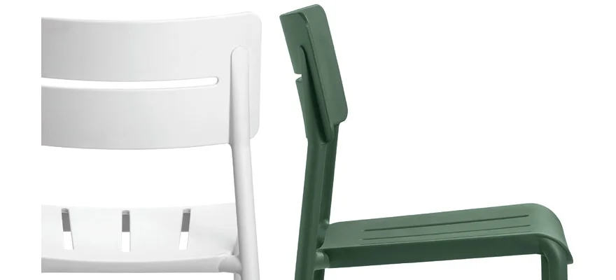 Outdoor Polypropylene Restaurant Stack Chairs Detail