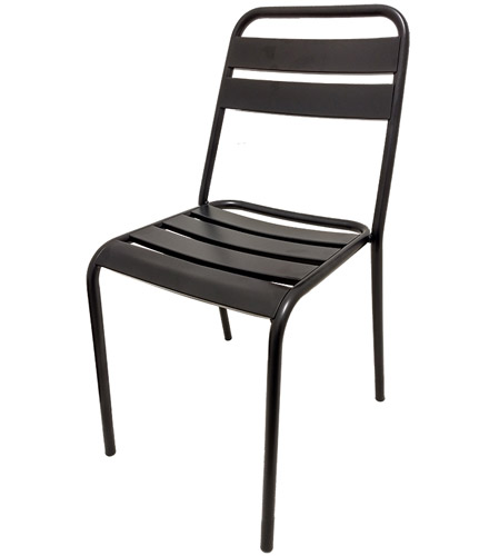 Budget Outdoor Solid Steel Stacking Side Chair