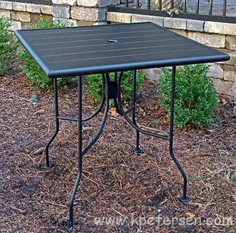 Outdoor Steel Table Dining Height Detail