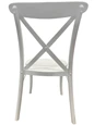 Bentwood Style Outdoor Polypropylene Stacking Restaurant Chair White Rear