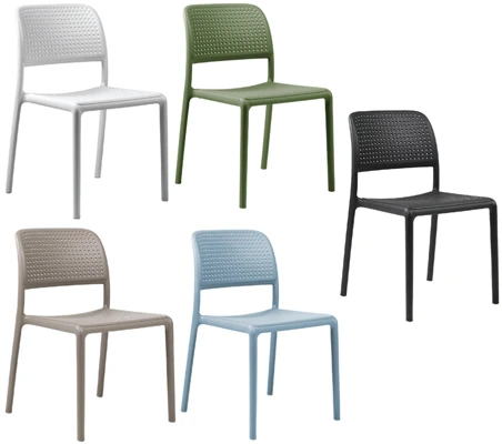 Outdoor Perforated Polypropylene Restaurant Stacking Chair Colors