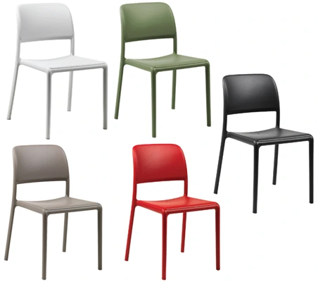 Outdoor Polypropylene Restaurant Stacking Chair Colors