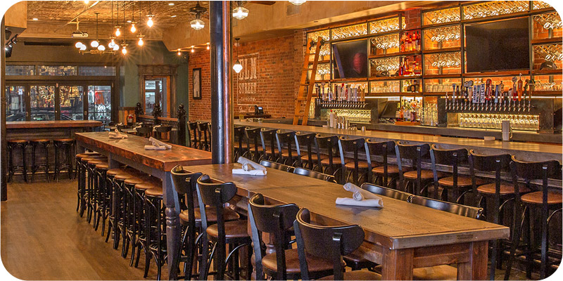 Upholstered Oval Back Bentwood Bar Stools Installation Detail