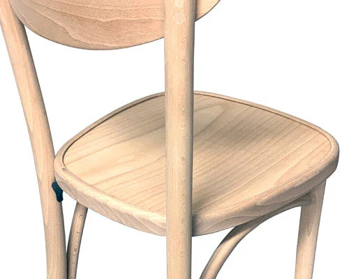 Oval Back Bentwood Chair Now Available Raw, Unfinished Option Rear View