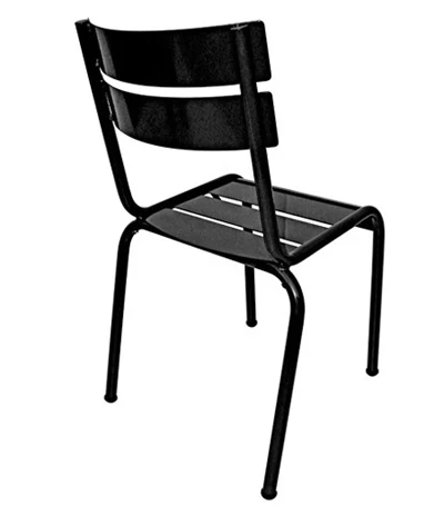Parisian Park Style Steel Stacking Chair Rear Side View