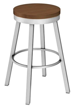 Wood Seat Perch Bar Stool