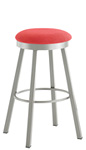 All Steel Upholstered Seat Perch Bar Stool
