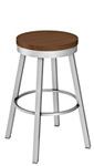 All Steel Upholstered Seat Perch Bar Stool