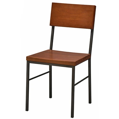 Plank Back Steel Restaurant Chair