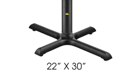 Pneumatic Lift Adjustable Height Restaurant Table Base Bottom 22 X 30 inch crossfoot