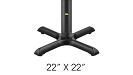 Pneumatic Lift Adjustable Height Restaurant Table Base Bottom 22 inch crossfoot