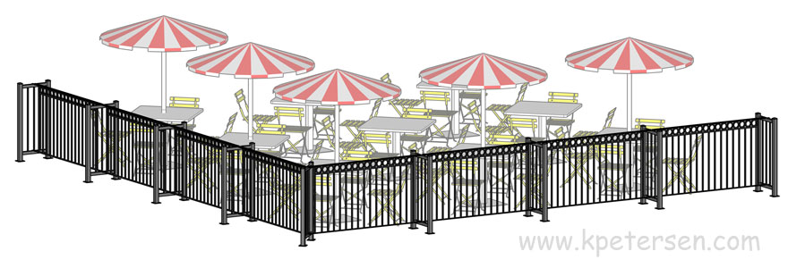 Outdoor Restaurant Patio Beer Garden Fencing