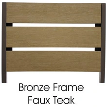 Bronze Frame, Faux Teak Combination