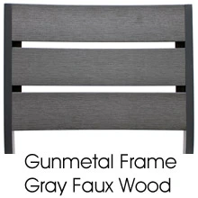 Gunmetal Frame, Grey Faux Wood Combination