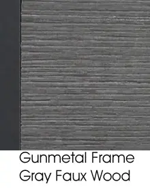 Gunmetal Frame, Grey Faux Wood Combination