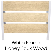 White Frame, Honey Faux Wood Combination