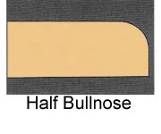 Powdercoated MDF Core Restaurant Table Top Edge Profile Option Half Bullnose