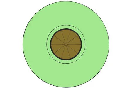 Radius Circle Booth Plan View Drawing