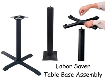 Steel and Cast Iron Restaurant Table Bases For Rectangular Tops