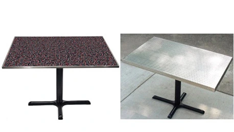 Steel and Cast Iron Restaurant Table Bases For Rectangular Tops