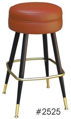 Automatic Seat Return Upholstered Club Bar Stool 2570 Channel Back
